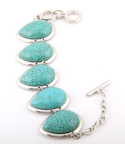 Triangle Turquoise Gemstone Bracelet