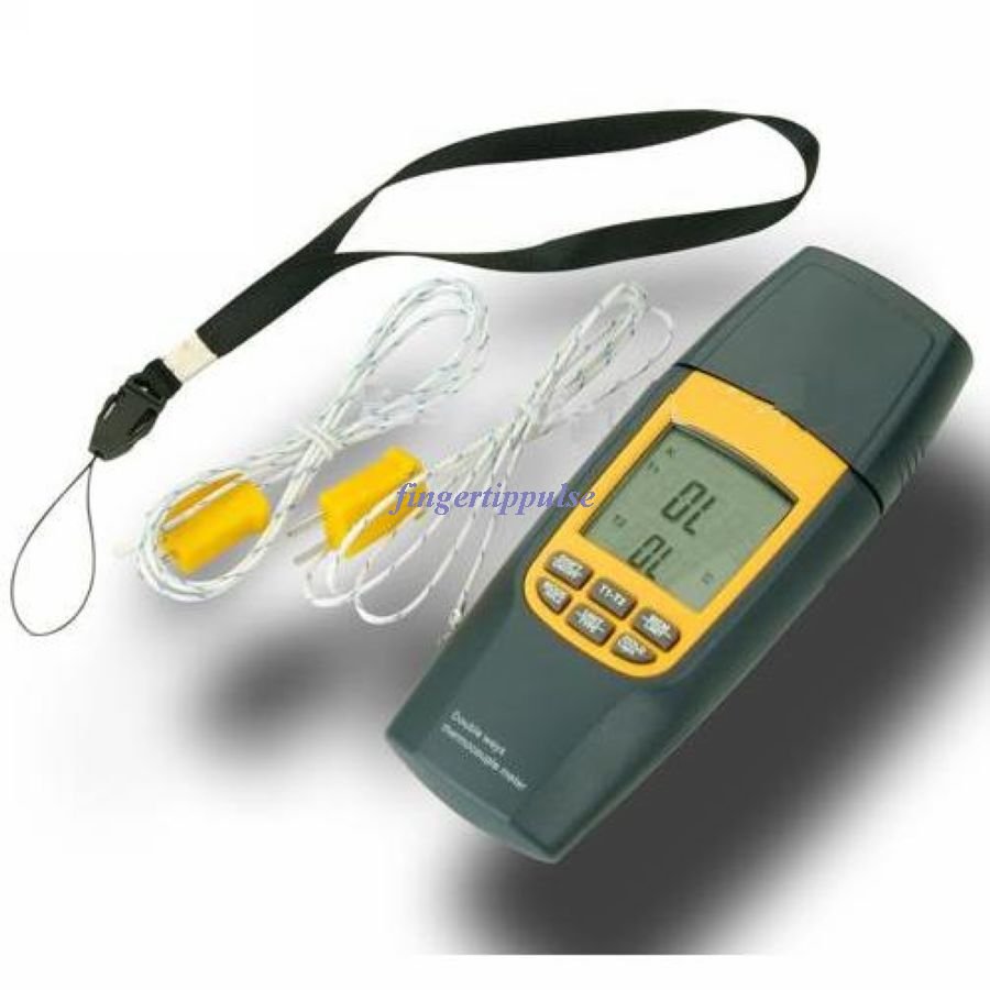 Digital K J Type Thermocouple Meter 2 Probes VA8060
