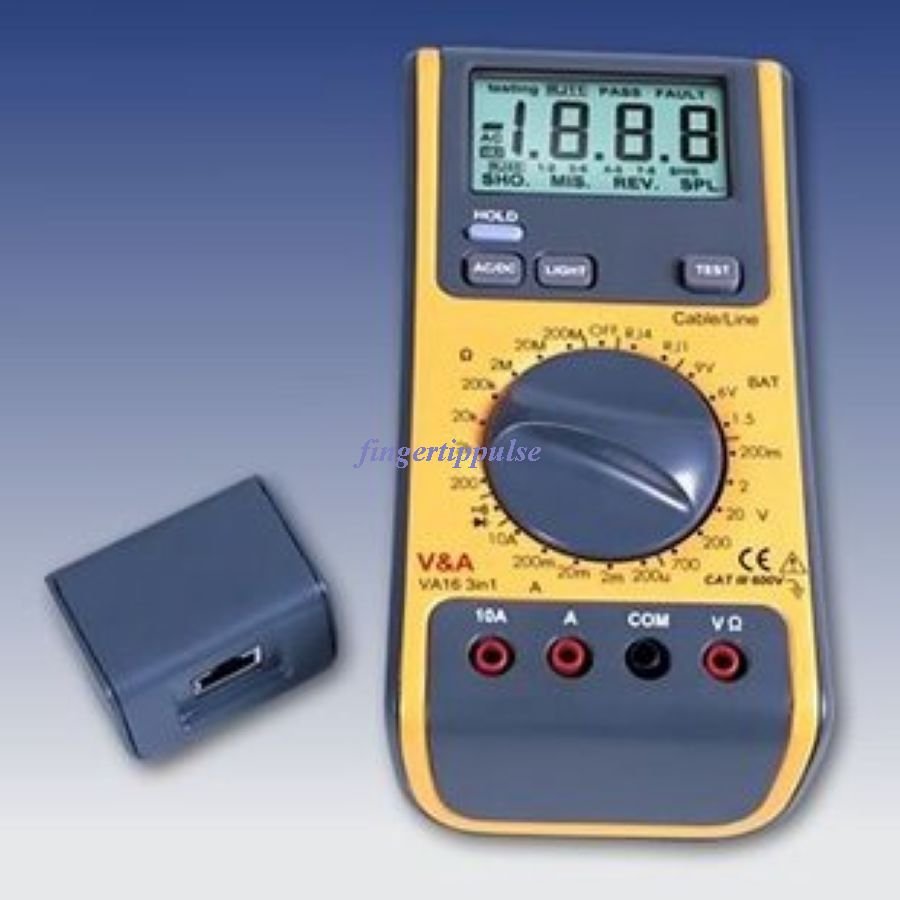 3 IN 1 NETWORK MULTIMETER Test Miswires Rreversals VA16