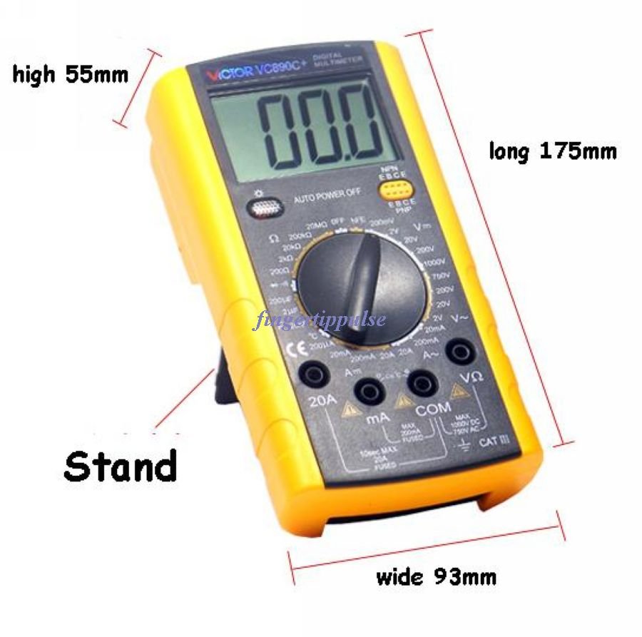 VICTOR VC890C+ Digital DMM Multimeter Ohm Voltmeter