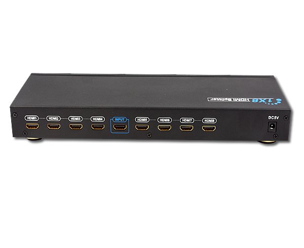8 Port HDMI 1x8 Splitter 1 In 8 Out HD 1080p HDCP V1.3b
