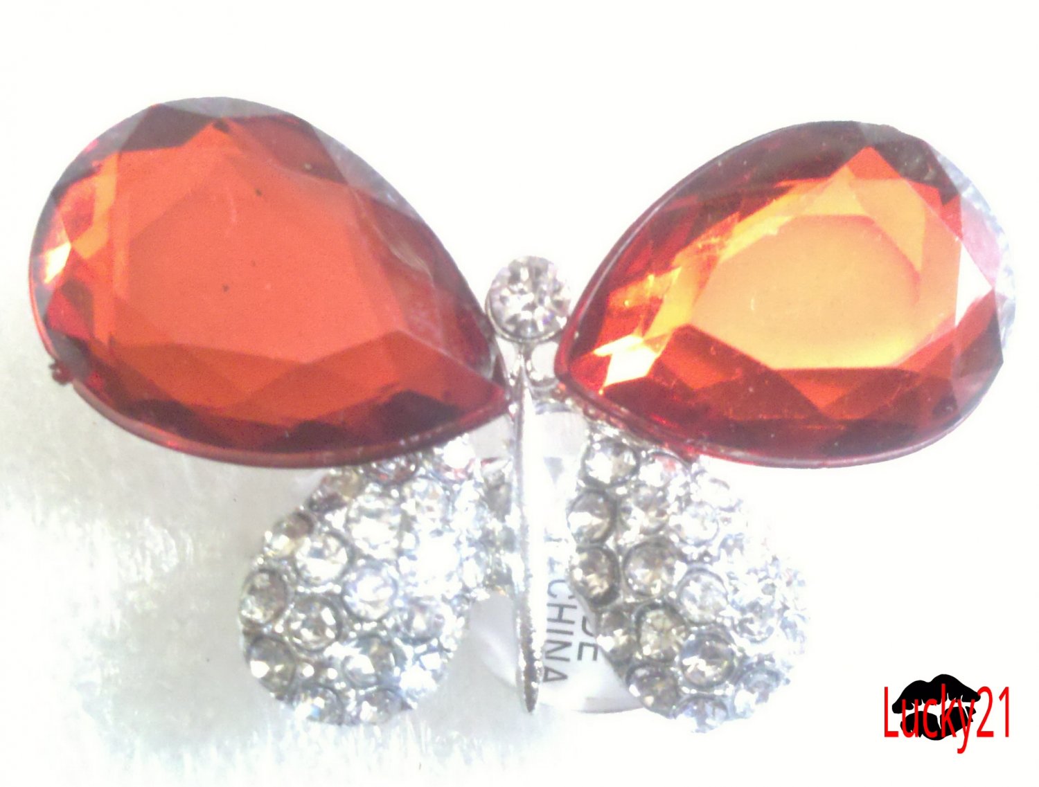 Red Butterfly Ring
