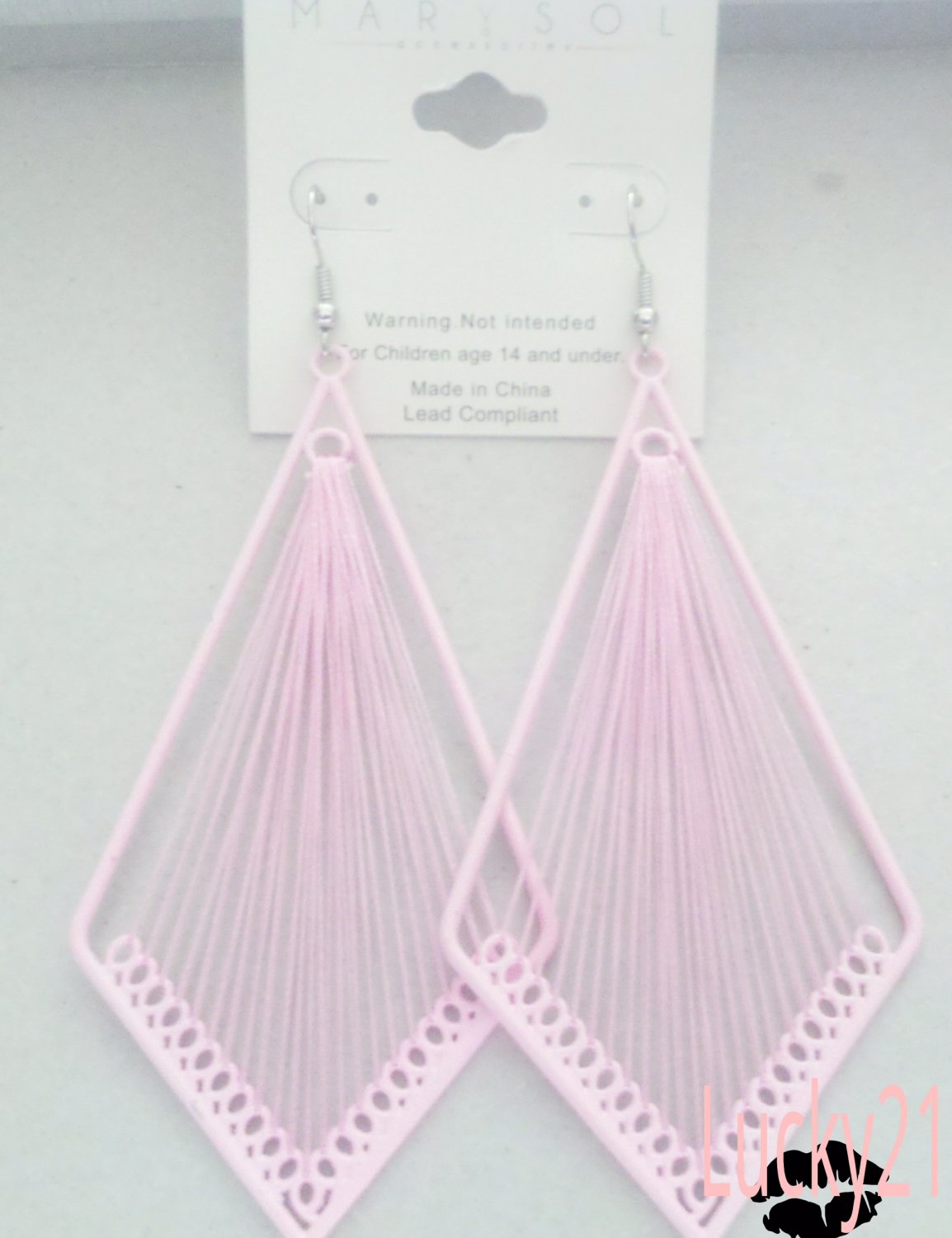 MarYsol Threaded Diamond Earrings (Pink)