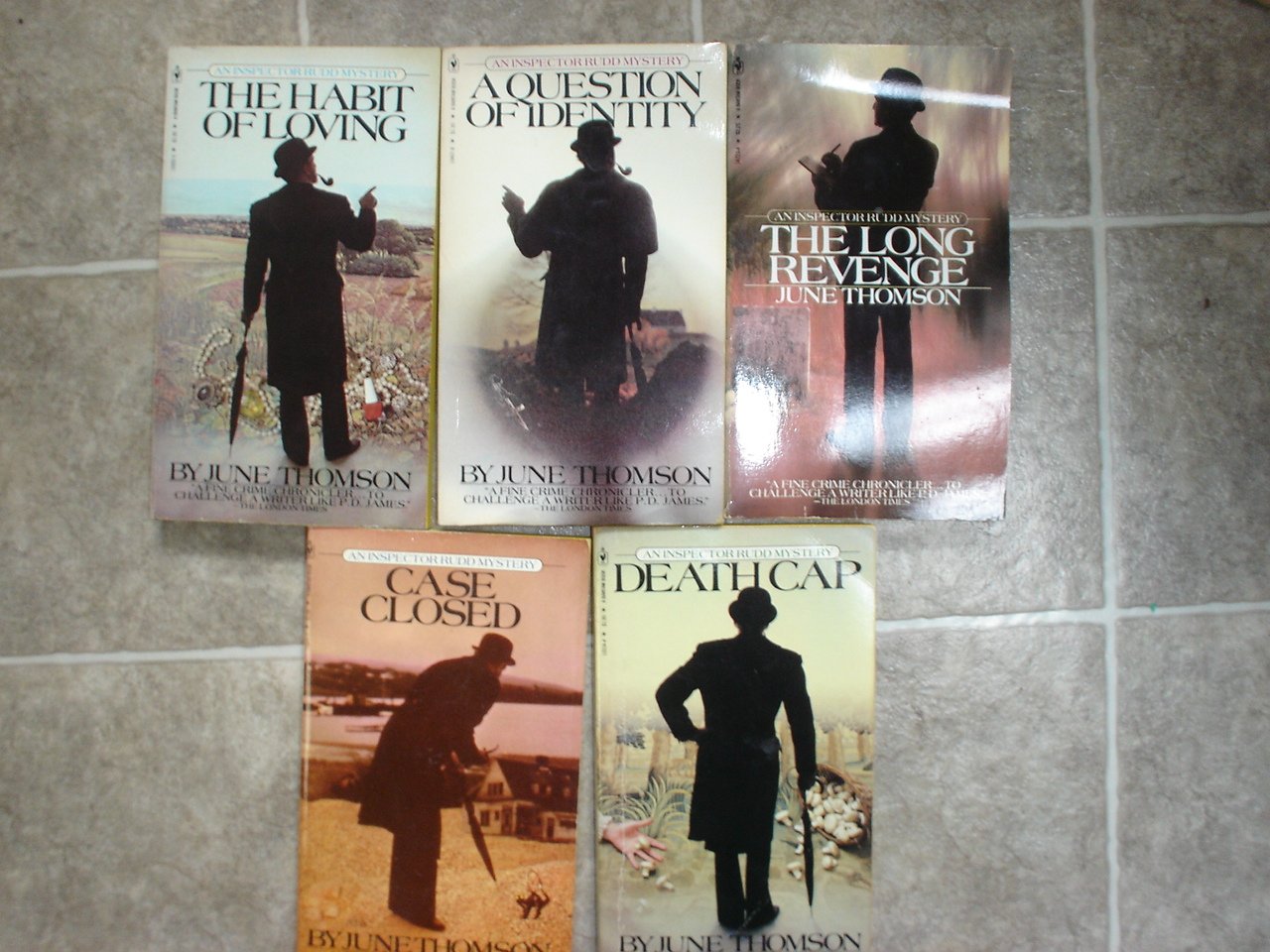 June Thomson lot of 5 pb mystery novels Inspector Rudd
