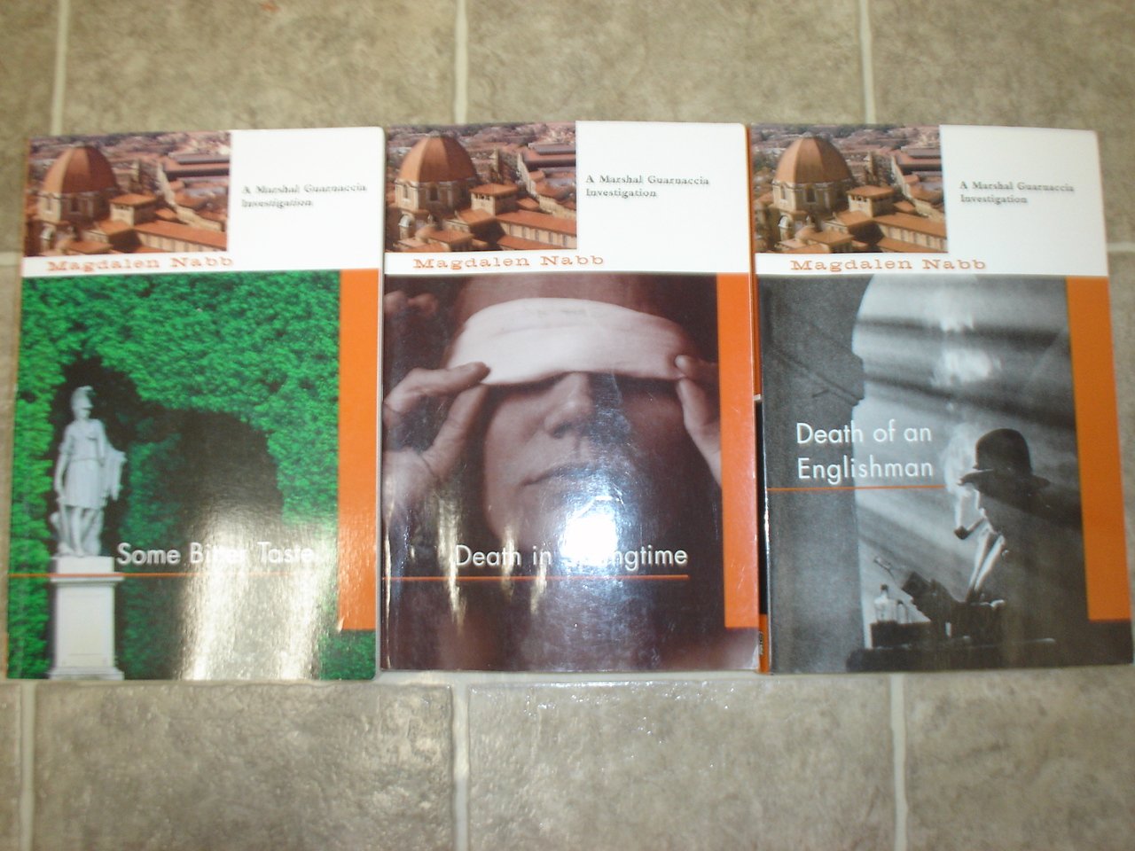 Magdalen Nabb lot of 3 pb mystery books Florence Italy Marshal Guarnaccia Soho Crime
