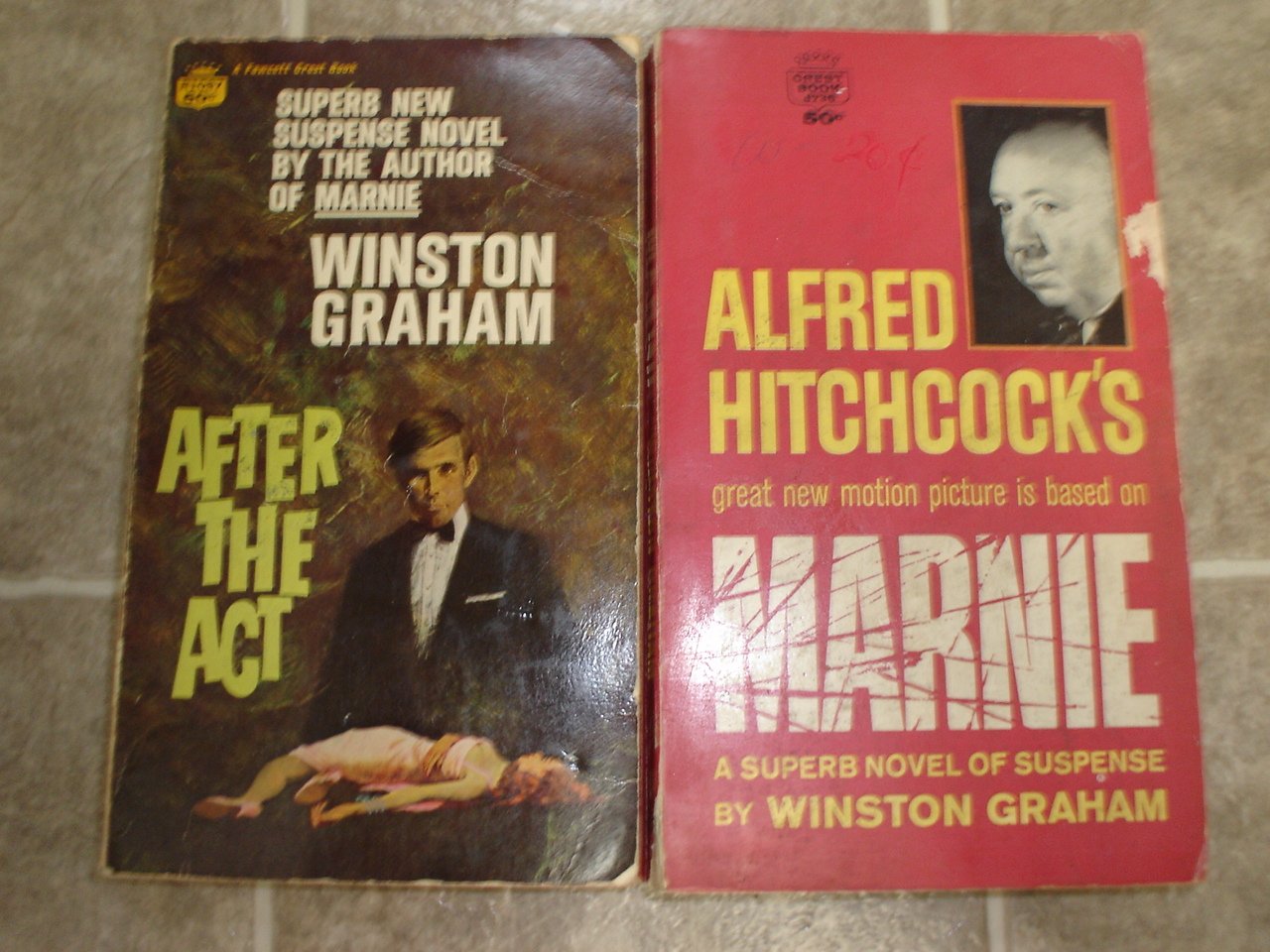 Winston Graham lot of 2 pb mystery suspense books Marnie vintage Hitchcock