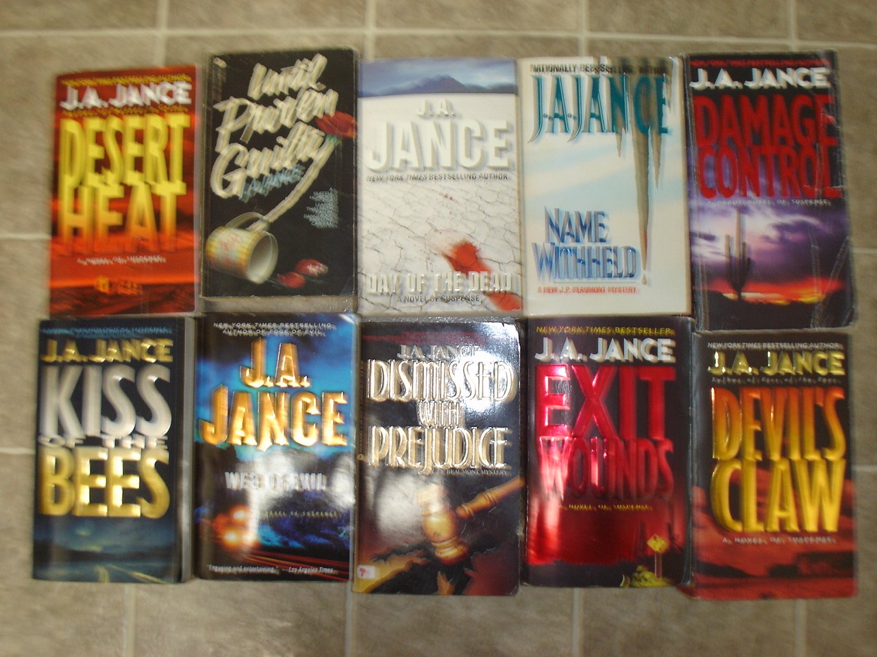 J.A. Jance lot of 10 pb mystery novels books JA