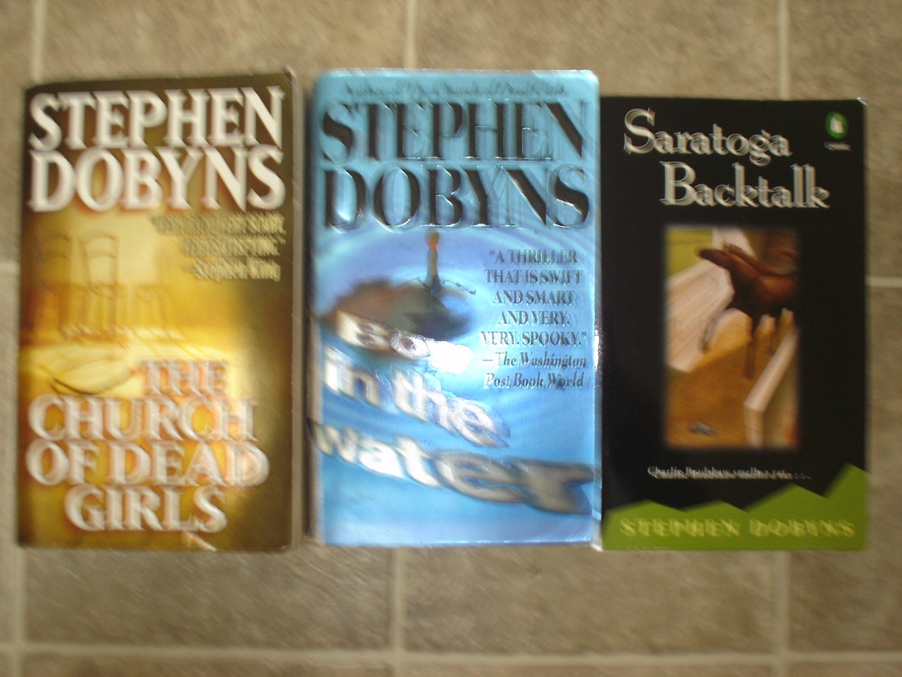 Stephen Dobyns lot of 3 pb mystery novels books Church Dead Girls Boy in the Water Saratoga