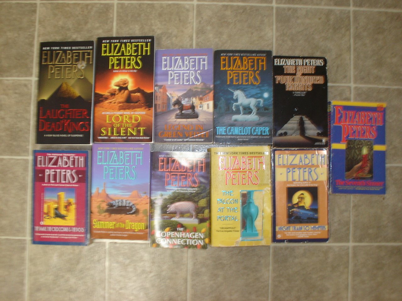 Elizabeth Peters lot of 11 pb historical mystery novels books Egypt