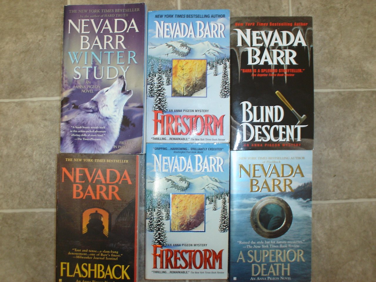Nevada Barr lot of 5 pb mystery books Anna Pigeon