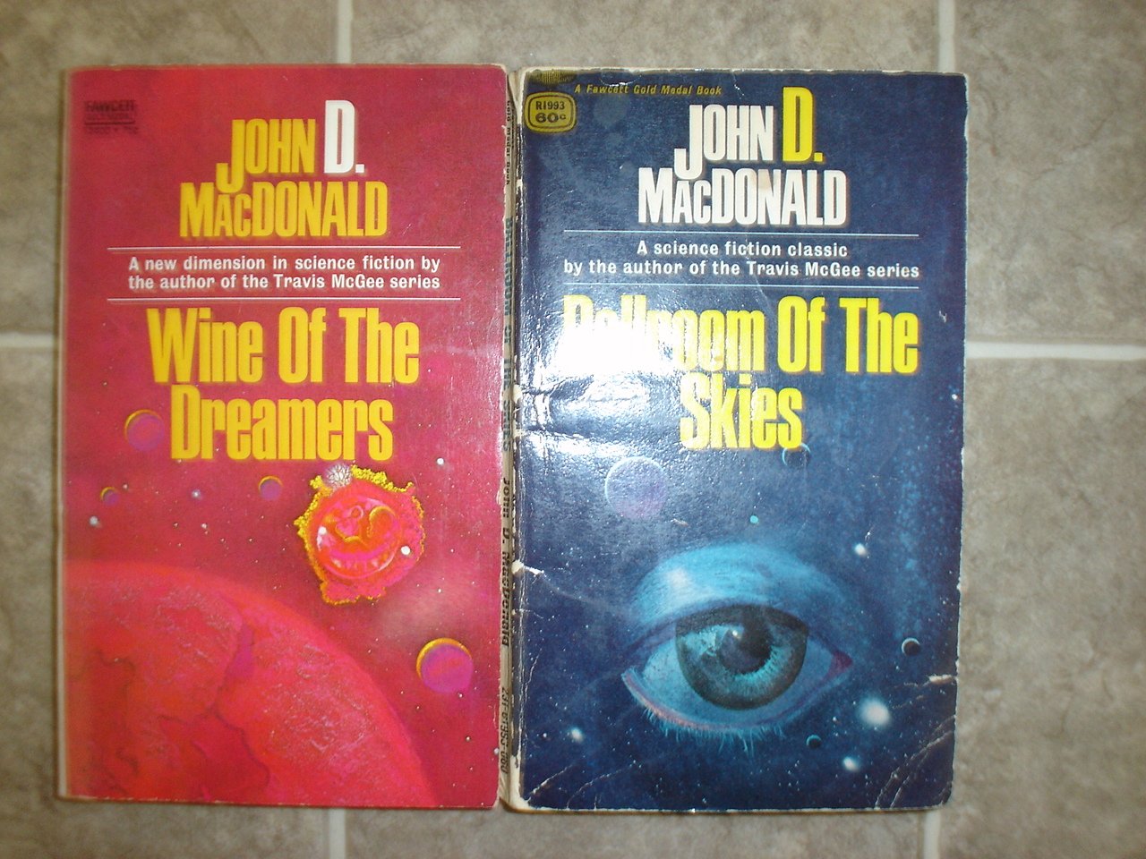 John D MacDonald lot of 2 pb vintage science fiction books mystery