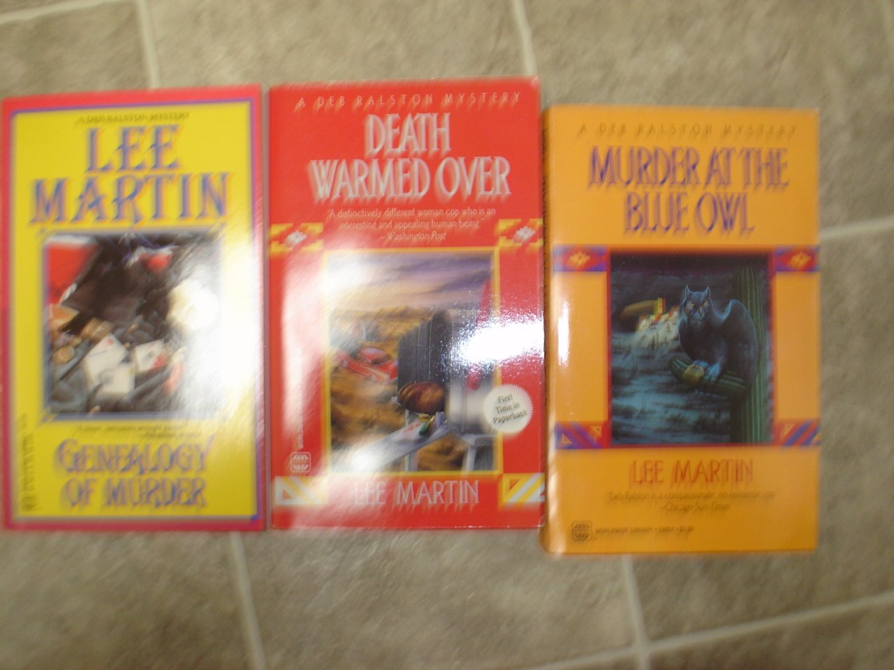 Lee Martin lot of 3 pb mystery books cozy Deb Ralston Mormon Ft Worth Texas