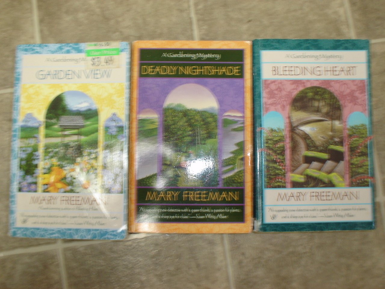 Mary Freeman lot of 3 pb mystery books cozy Gardening Berkley Prime Crime