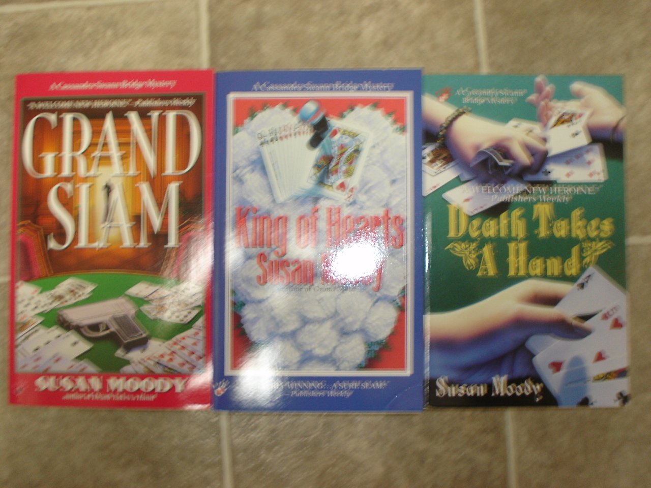 Susan Moody lot of 3 pb mystery novels books cozy Cassandra Swan Bridge Berkley Prime Crime