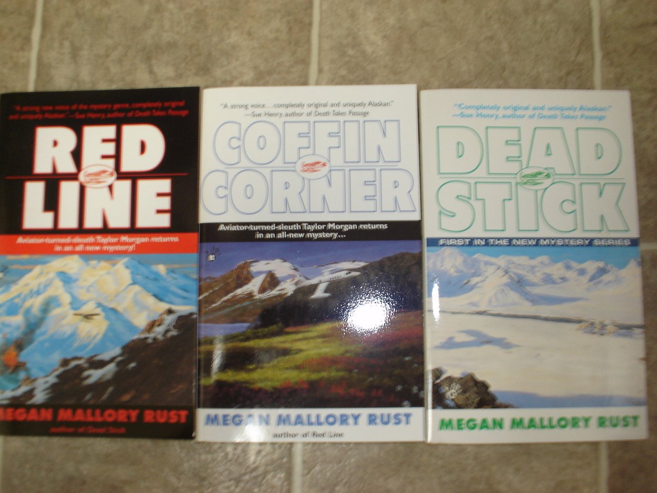 Megan Mallory Rust lot of 3 pb mystery books cozy Alaska Aviator Taylor Morgan Berkley Prime Crime