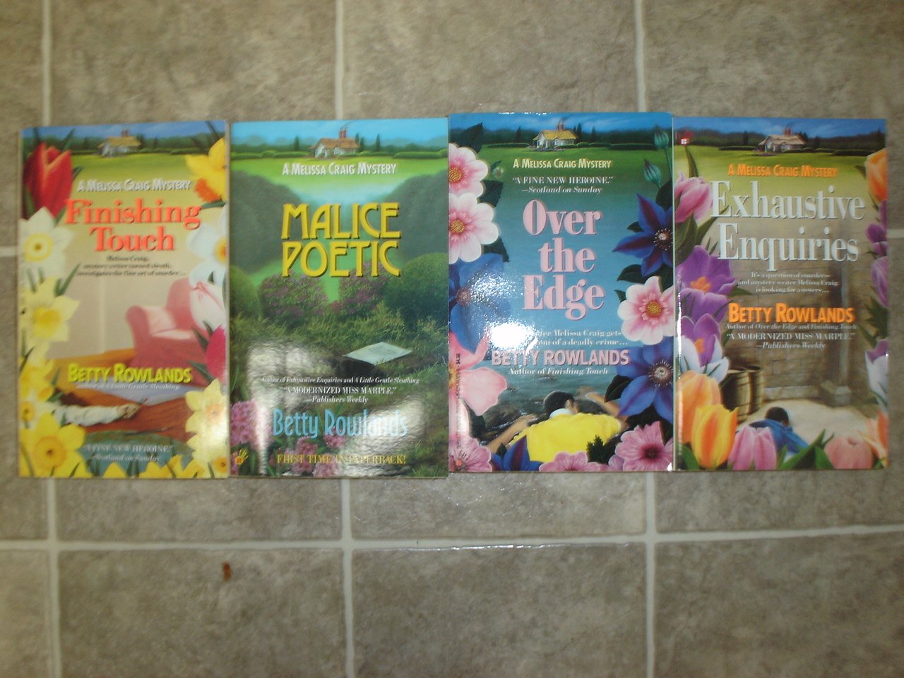 Betty Rowlands lot of 4 pb mystery books cozy Melissa Craig Berkley Prime Crime