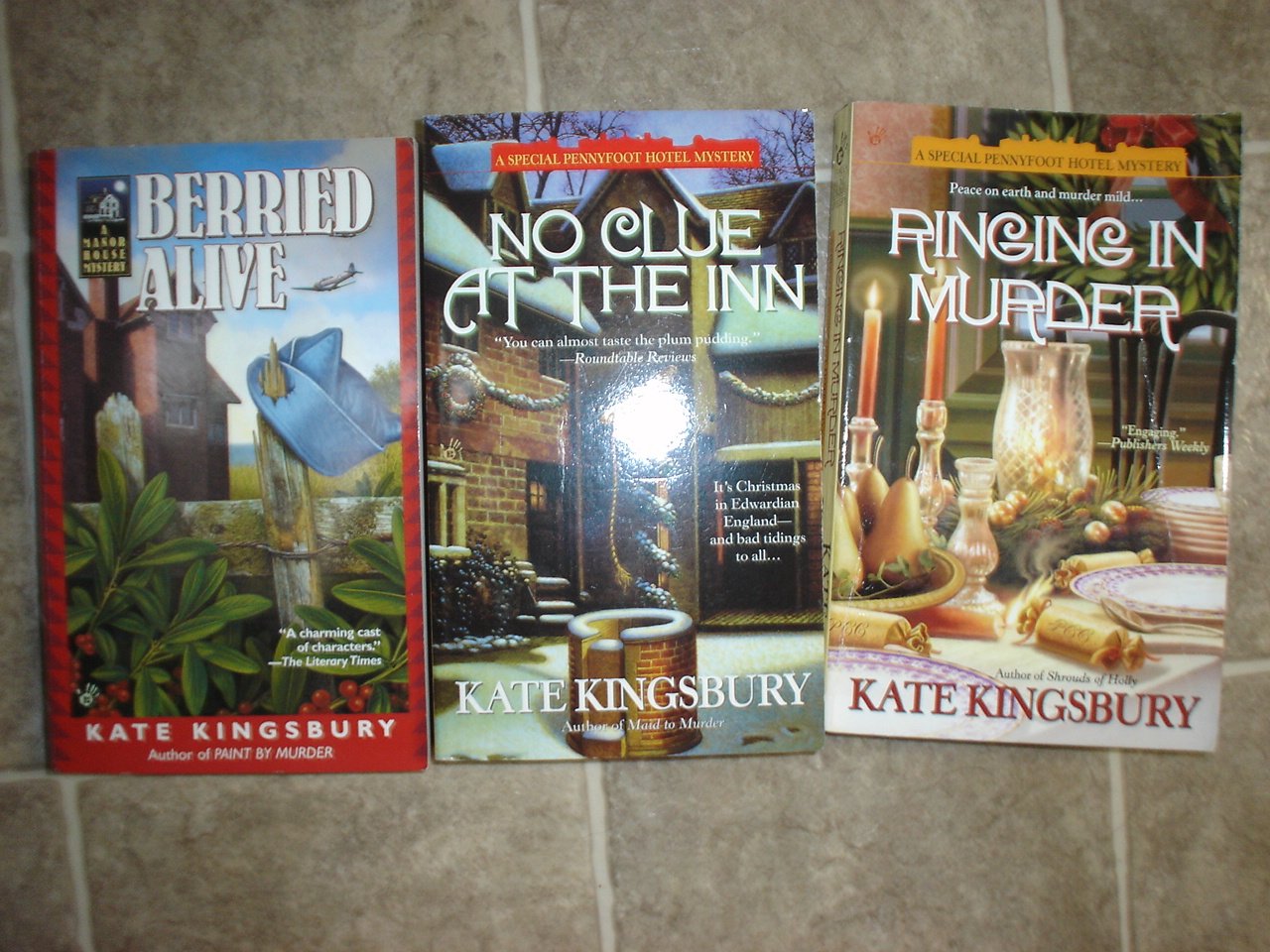 Kate Kingsbury lot of 3 pb mystery books cozy Manor House Berkley Prime Crime