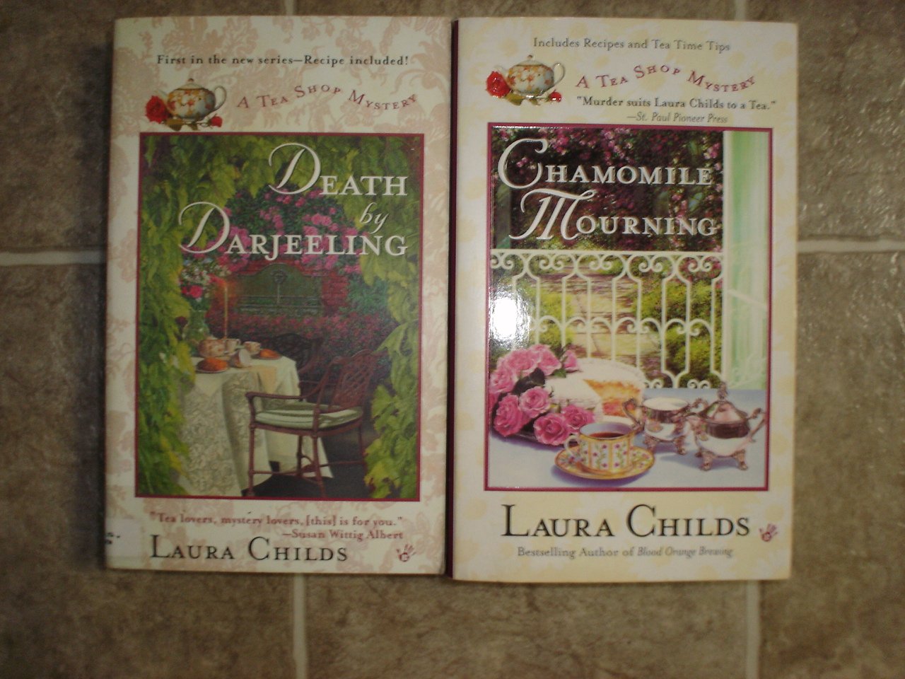 Laura Childs lot of 2 pb cozy mystery books Tea Shop Berkley Prime Crime