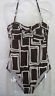 NWT ISLAND ESCAPE swimsuit REMOVABLE STRAP BROWN Sz 8