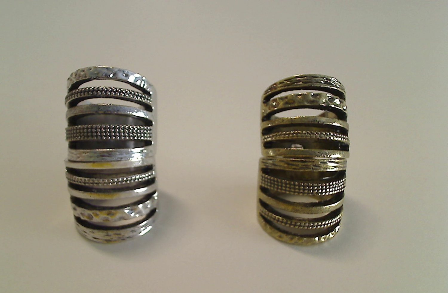 CAGE ARMOR KNUCKLE RING ANTIQUE GOLD OR SILVER SIZES 6*7*8*9*10*11
