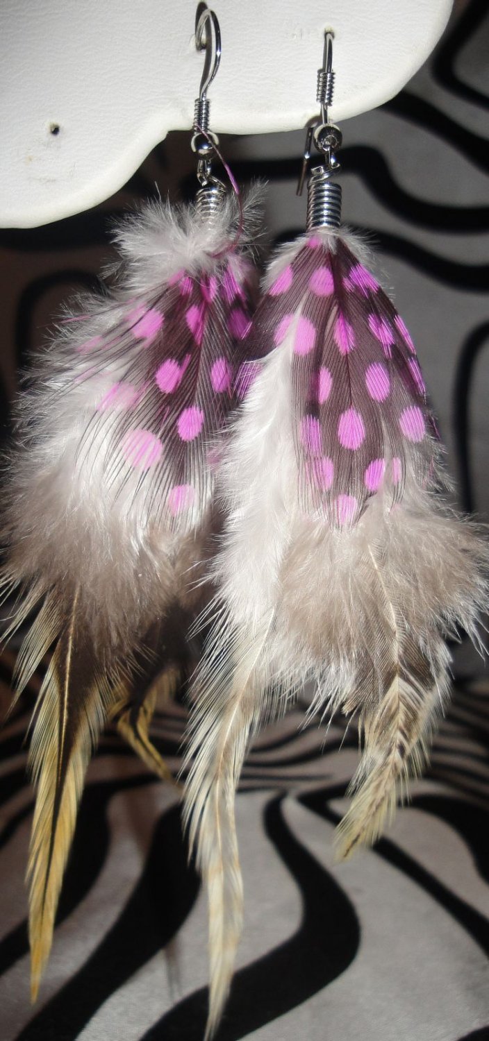 Pink Polka Dot Earrings