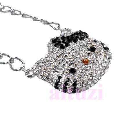 XL Hello Kitty Necklace Black Bow