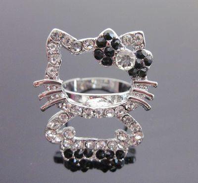 Black Hello Kitty Full Body Ring