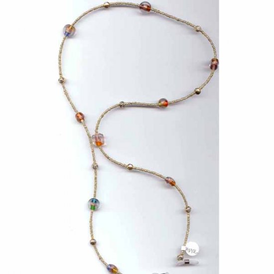 Lampwork glass eyeglass holder - Fashion designer jewelry - by Lucine - free sh/h