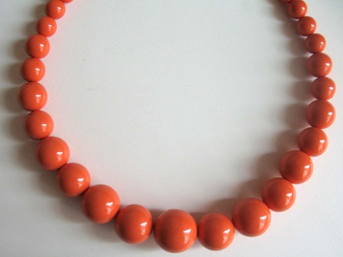 Hot orange graduated adjustable necklace - a must have jewelry - wholesale