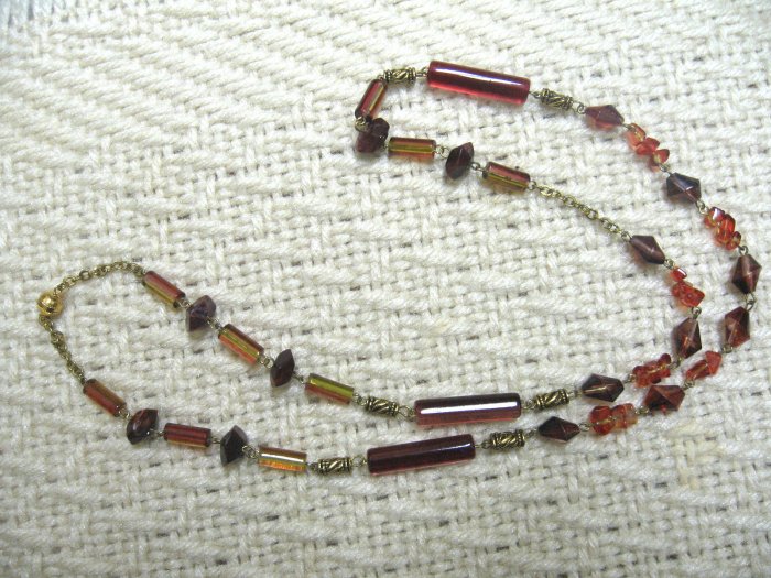 inv - Brown linked necklace -
