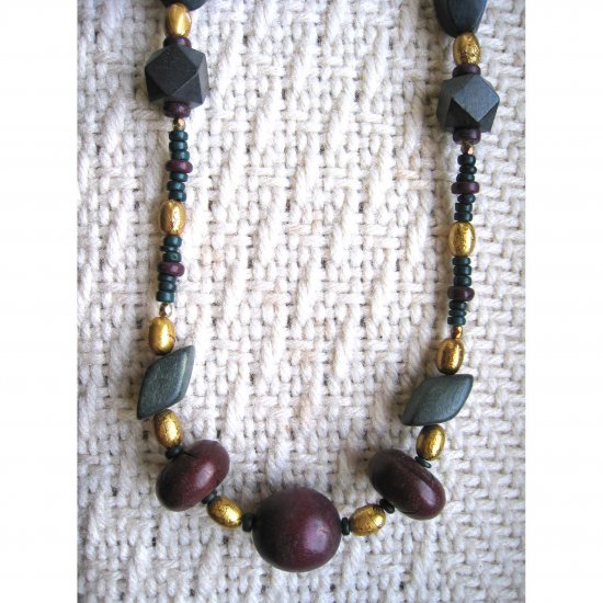 (with Janet)Wood necklace designed by Lucine - 20" FREE sh/h