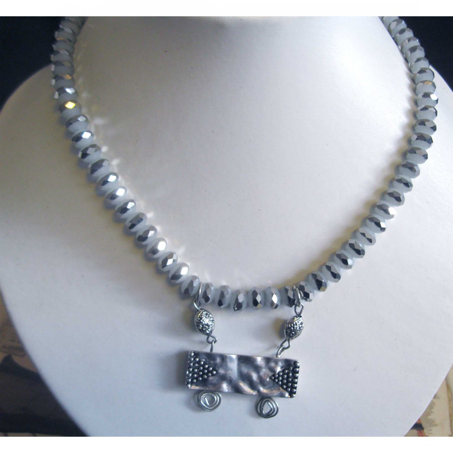 On Sale: Trendy fashion necklace silver with unique pendant