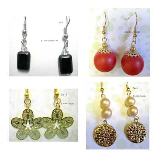 Earrings LOT of 4 new dangle fashion jewelry