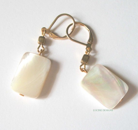 Mother of pearl earrings fashion dangle jewelry