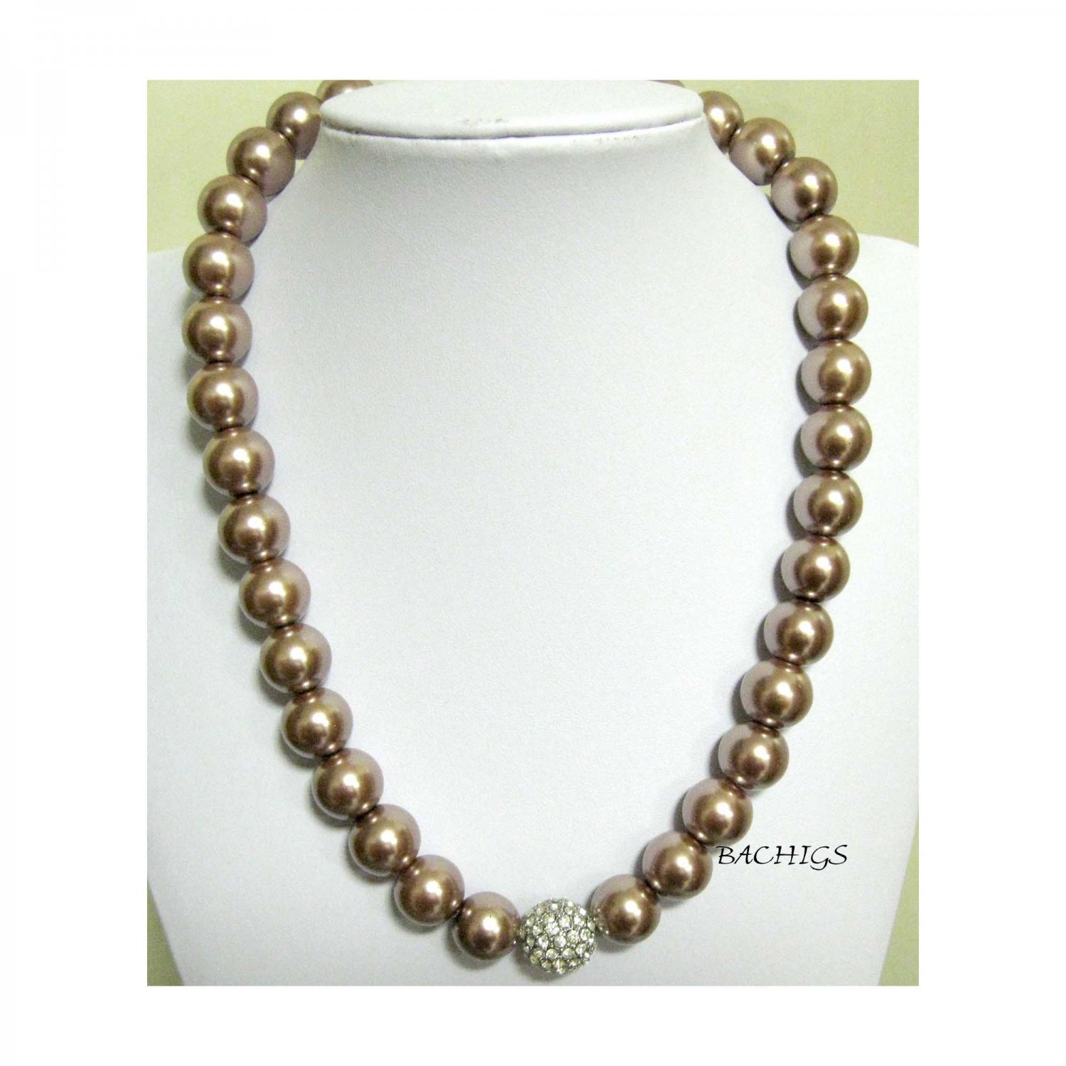 Blush pearl fashion necklace fancy holiday parties