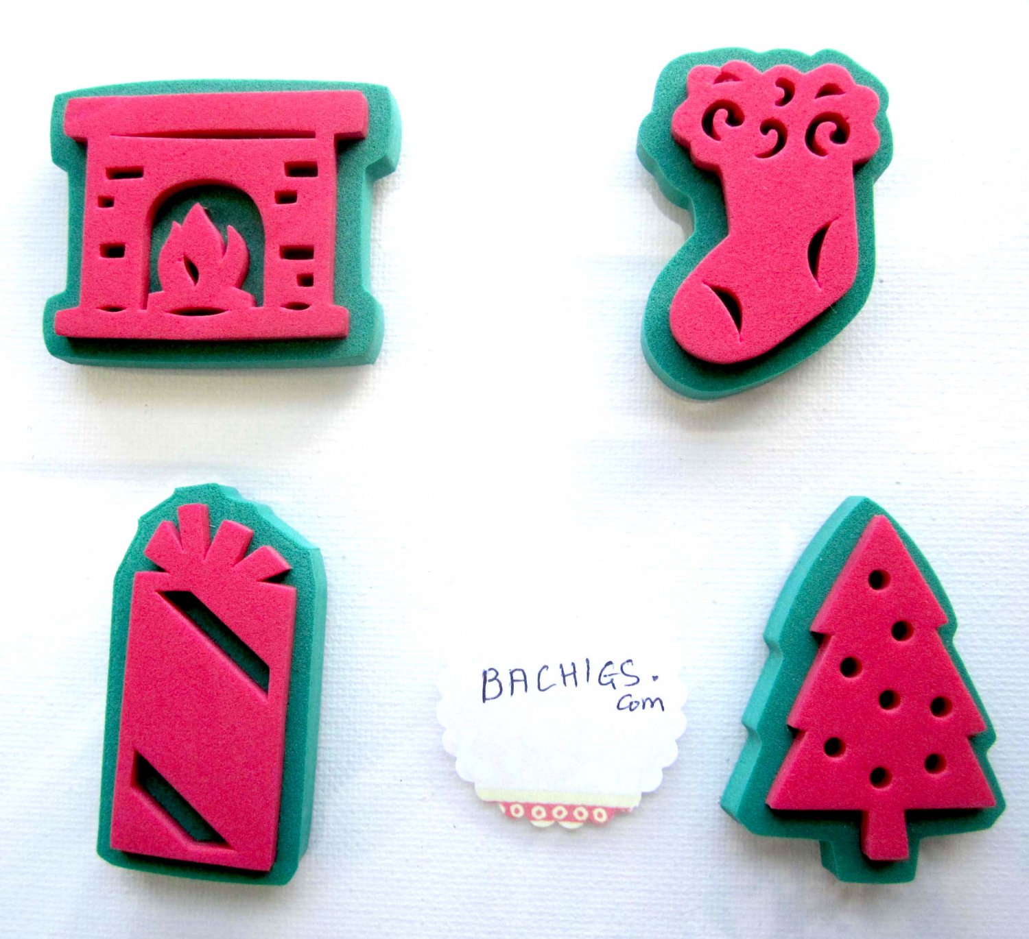 Christmas stamps set fireplace stocking gift tree for scrapbooking and diy notecards