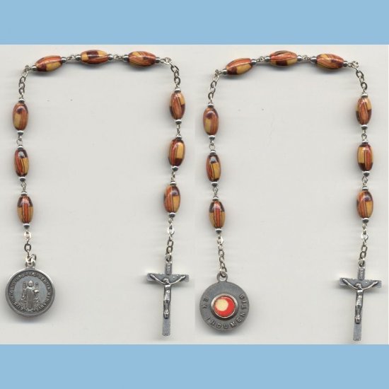 St. Benedict Chaplet 3rd Class Oval Wooden Beads SE