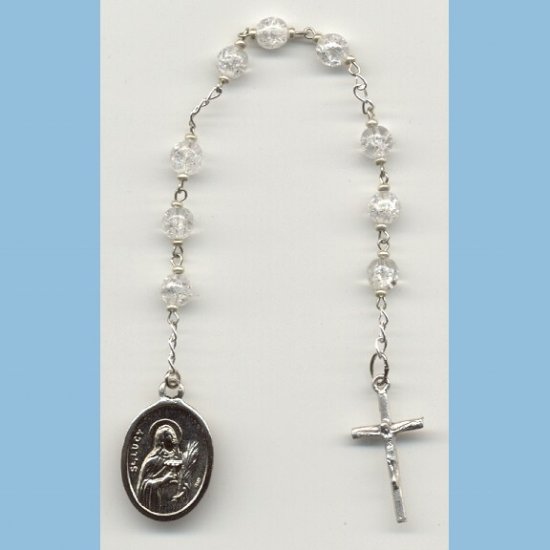 St. Lucy Chaplet Crackle Beads SE