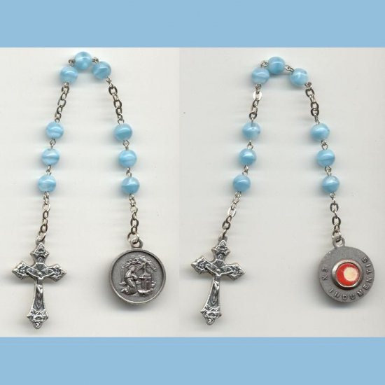 St. Rita Chaplet 3rd Class Pastel Swirl Druks
