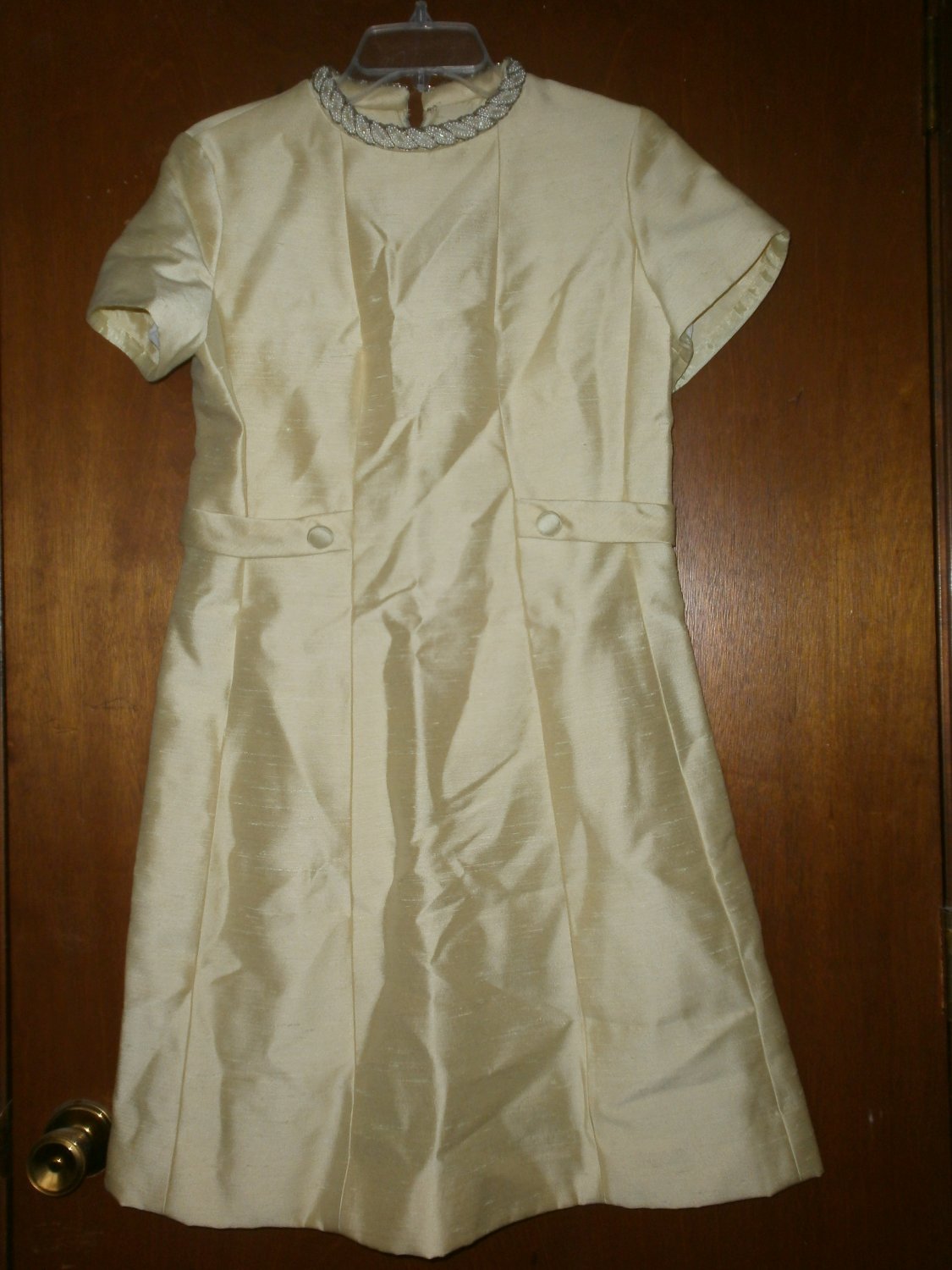 Vintage Iridescent Yellow Ladies Dress