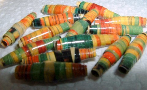 Serendipity Paper Beads "Fruit Stripe"