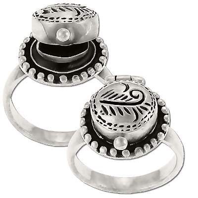 925 Sterling Silver Prayer Keepsake Poison Ring