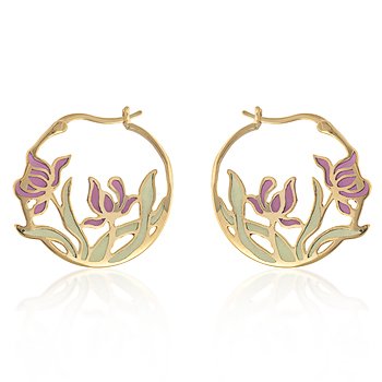 Floral Watercolor Earrings