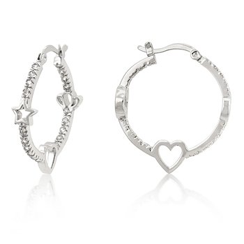 Star Studded Hoop Earrings