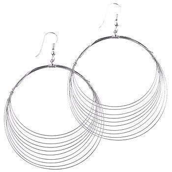 Sliver Crest Hoop Earrings