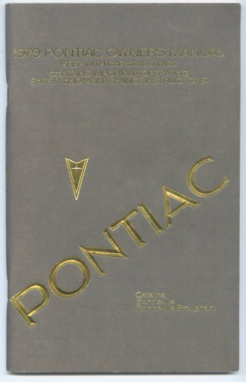 1979 Pontiac Catalina - Bonneville - Bonneville Brougham Owners Manual