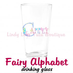 FAIRY ALPHABET | personalizable drinking glass