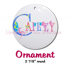 FAIRY ALPHABET | personalizable round porcelain ornament