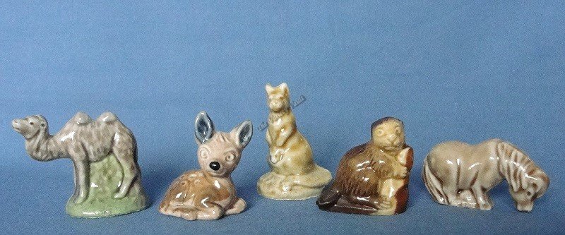 Wade Miniature Ceramic Bone China Animals Vintage Camel Fawn Kangaroo Beaver Horse