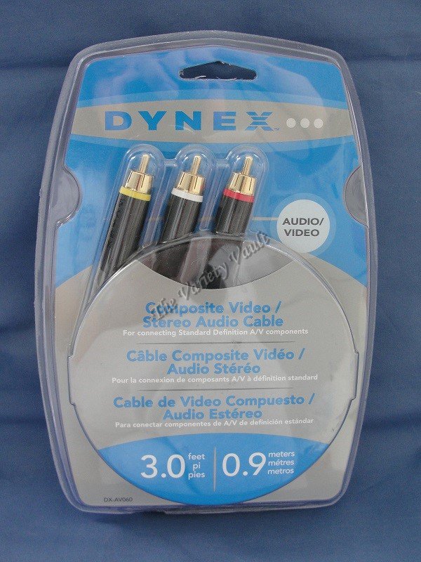 Dynex Composite Video/Stereo Audio Cable DX-AV060 NEW